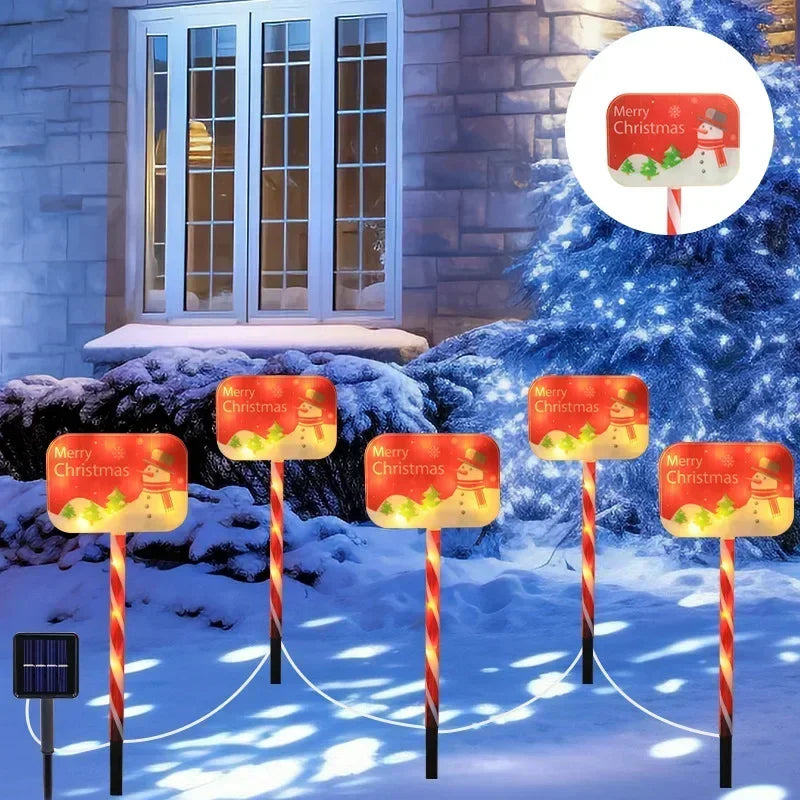 HolidayGlow – Luci da giardino ad energia solare per decorazioni natalizie all'aperto 8