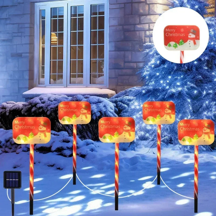 HolidayGlow – Luci da giardino ad energia solare per decorazioni natalizie all'aperto 8