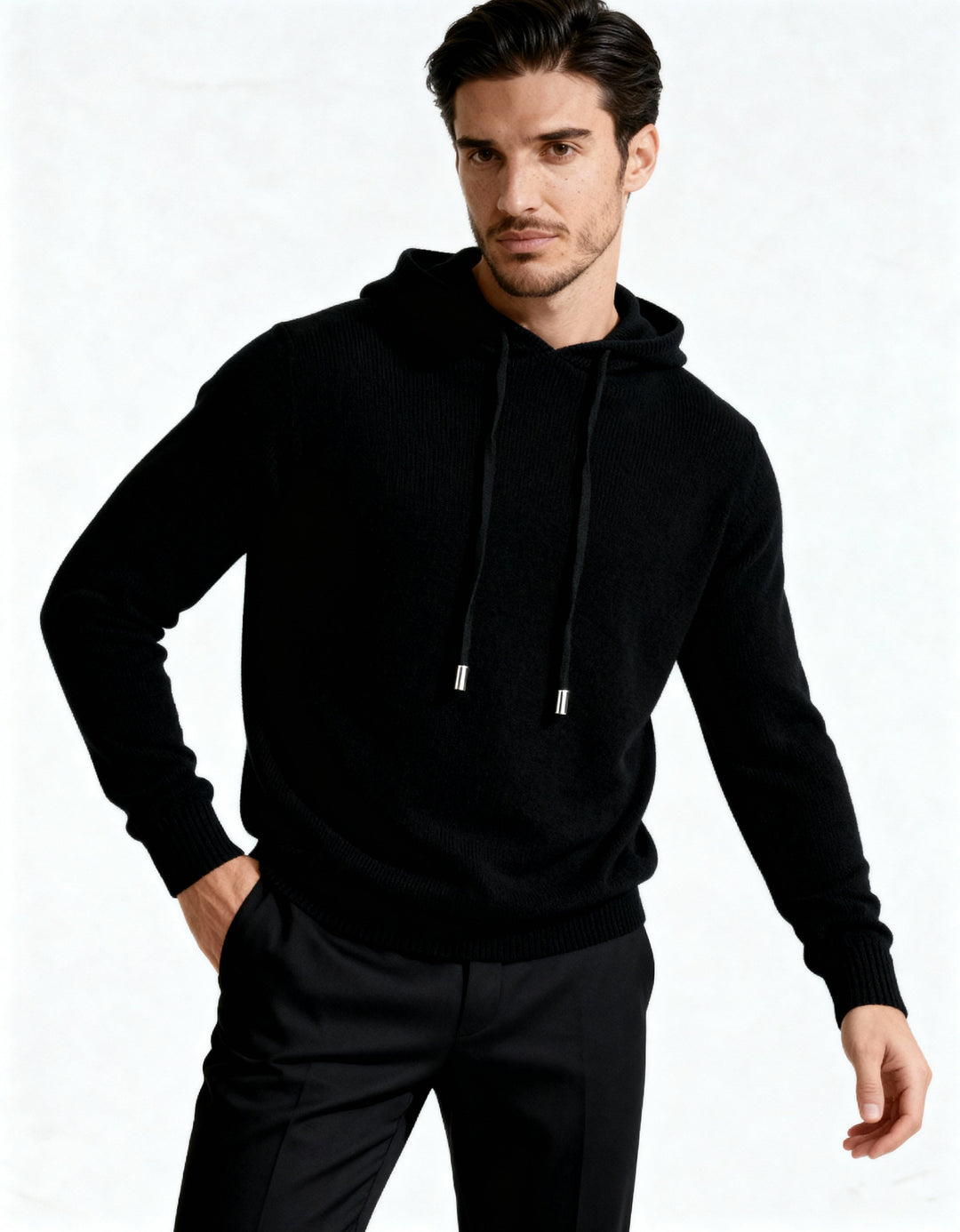 Felpa Uomo in Cashmere Puro Vestibilità Comfort