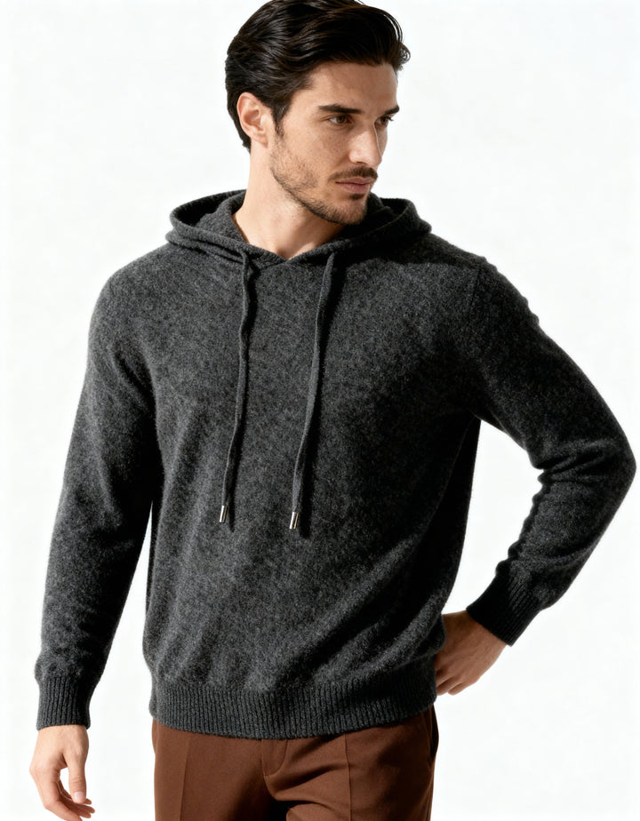 Felpa Uomo in Cashmere Puro Vestibilità Comfort
