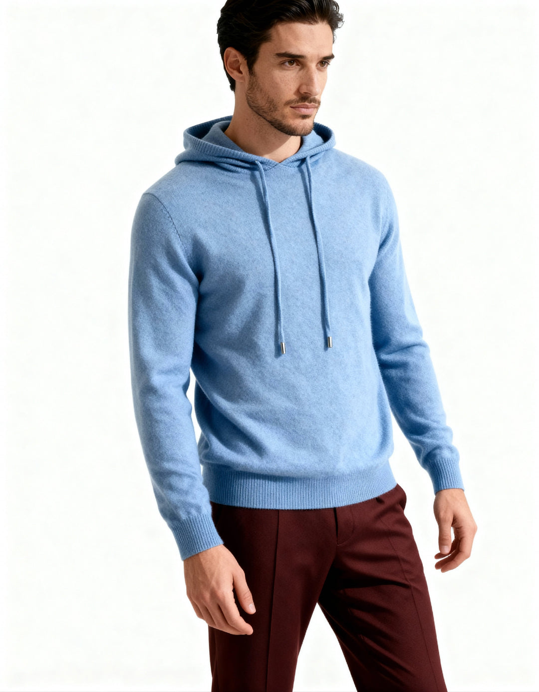 Felpa Uomo in Cashmere Puro Vestibilità Comfort