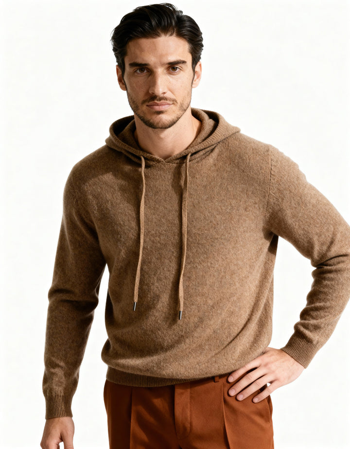 Felpa Uomo in Cashmere Puro Vestibilità Comfort
