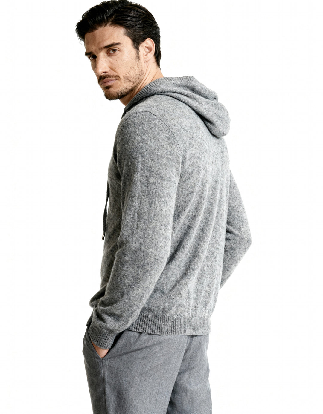 Felpa Uomo in Cashmere Puro Vestibilità Comfort