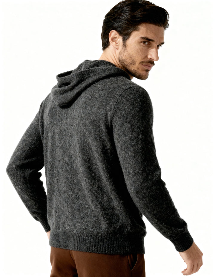Felpa Uomo in Cashmere Puro Vestibilità Comfort
