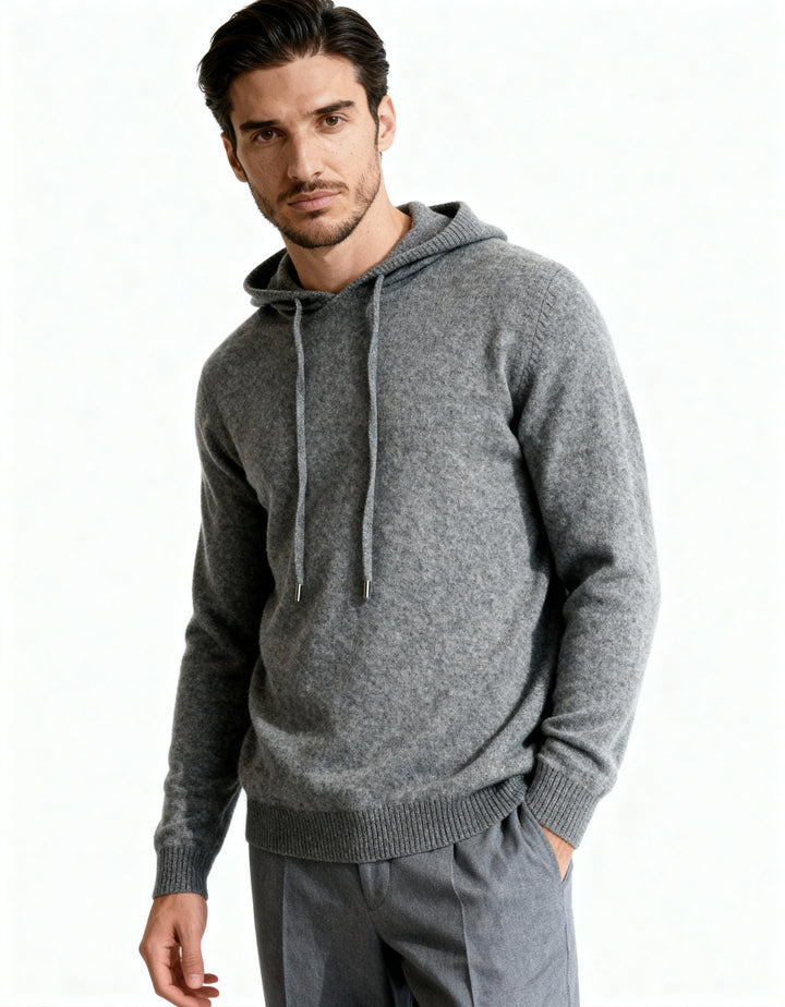 Felpa Uomo in Cashmere Puro Vestibilità Comfort