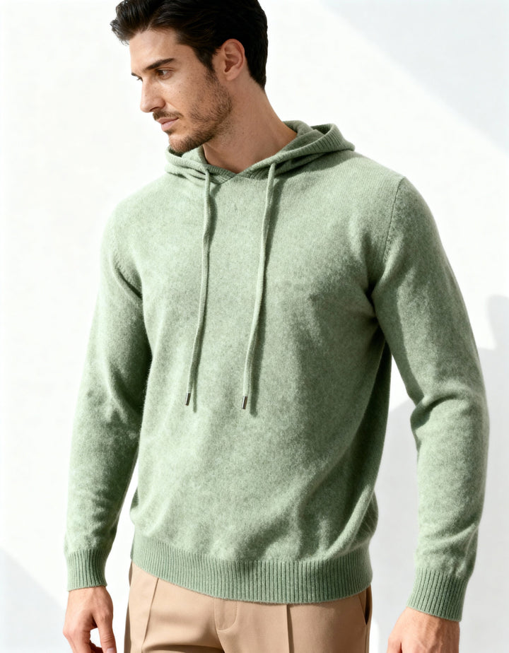 Felpa Uomo in Cashmere Puro Vestibilità Comfort
