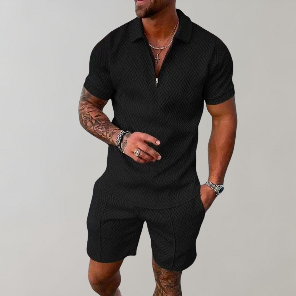 Set Uomo Camicia e Pantaloncini Cotone Vestibilità Regular - Vesarelli