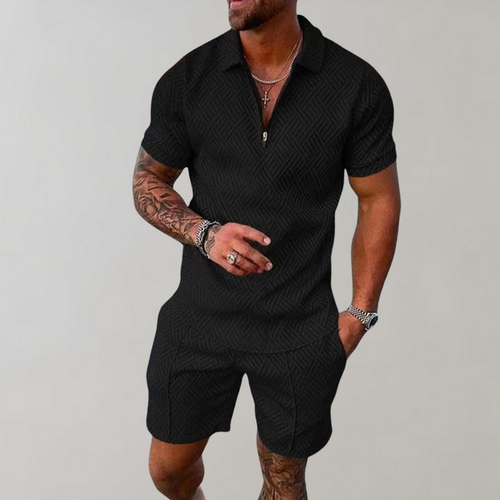 Set Uomo Camicia e Pantaloncini Cotone Vestibilità Regular - Vesarelli