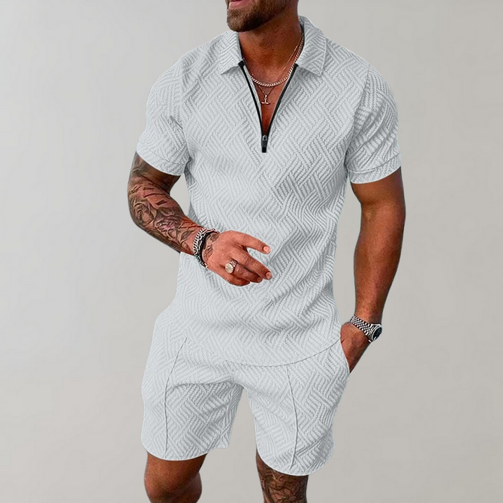 Set Uomo Camicia e Pantaloncini Cotone Vestibilità Regular
