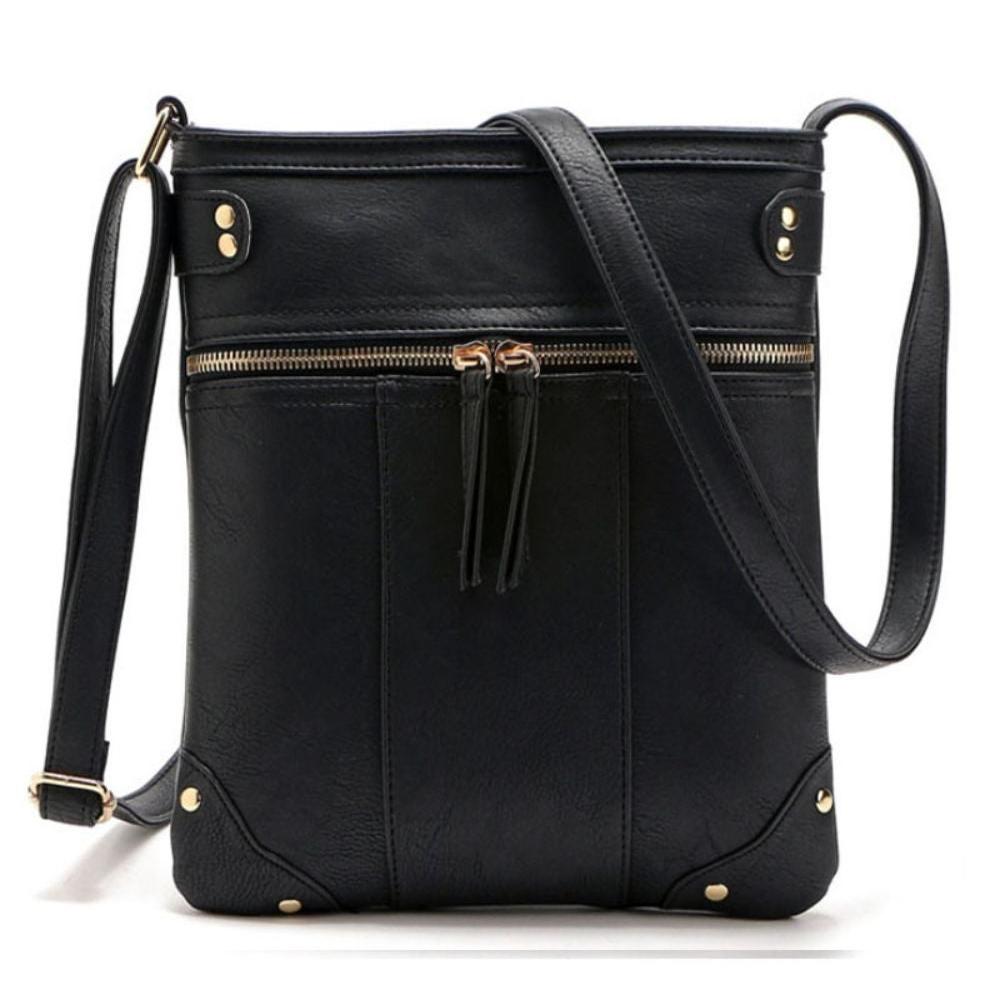 Borsa a Tracolla Donna con Rivetti in Pelle - Vesarelli