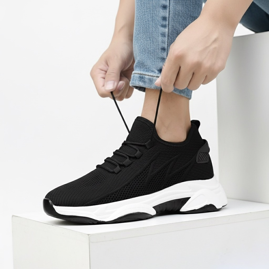 Sneakers Uomo con Rialzo Interno Suola Sagomata Comfort