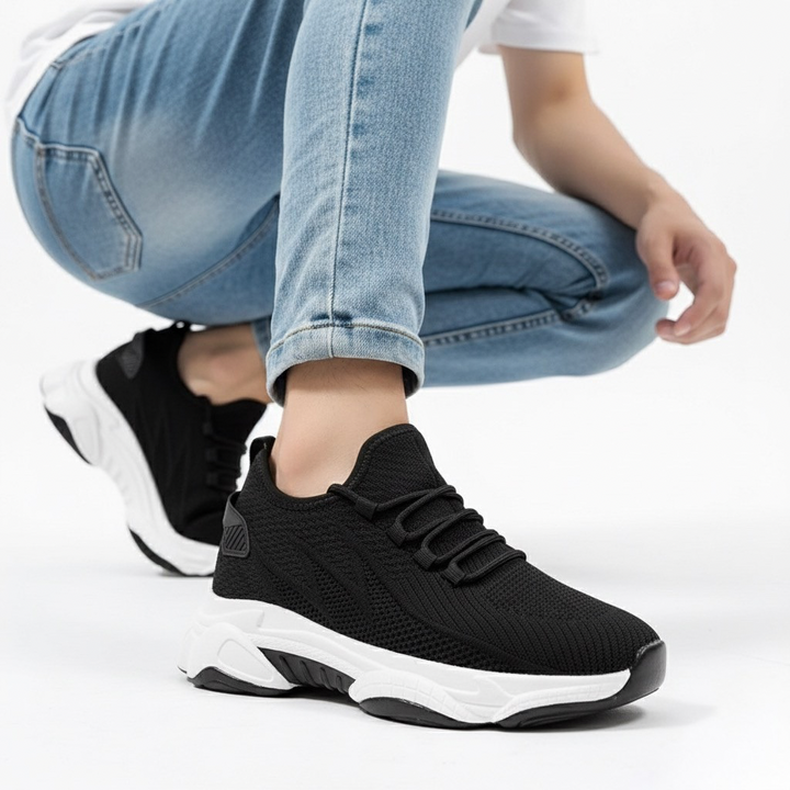 Sneakers Uomo con Rialzo Interno Suola Sagomata Comfort