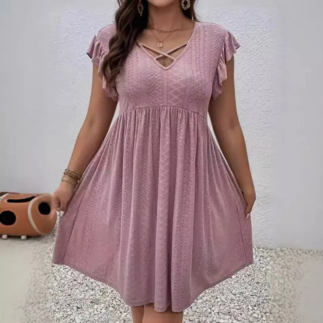 Abito Mini Donna Casual Maniche Corte Leggero