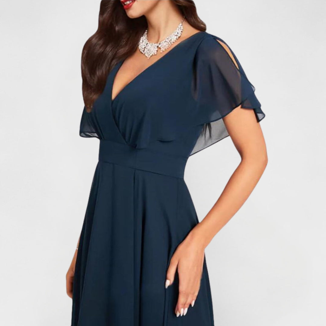 Ilaria | Elegante Abito Donna con Scollo a V per Cerimonie e Occasioni Speciali 2