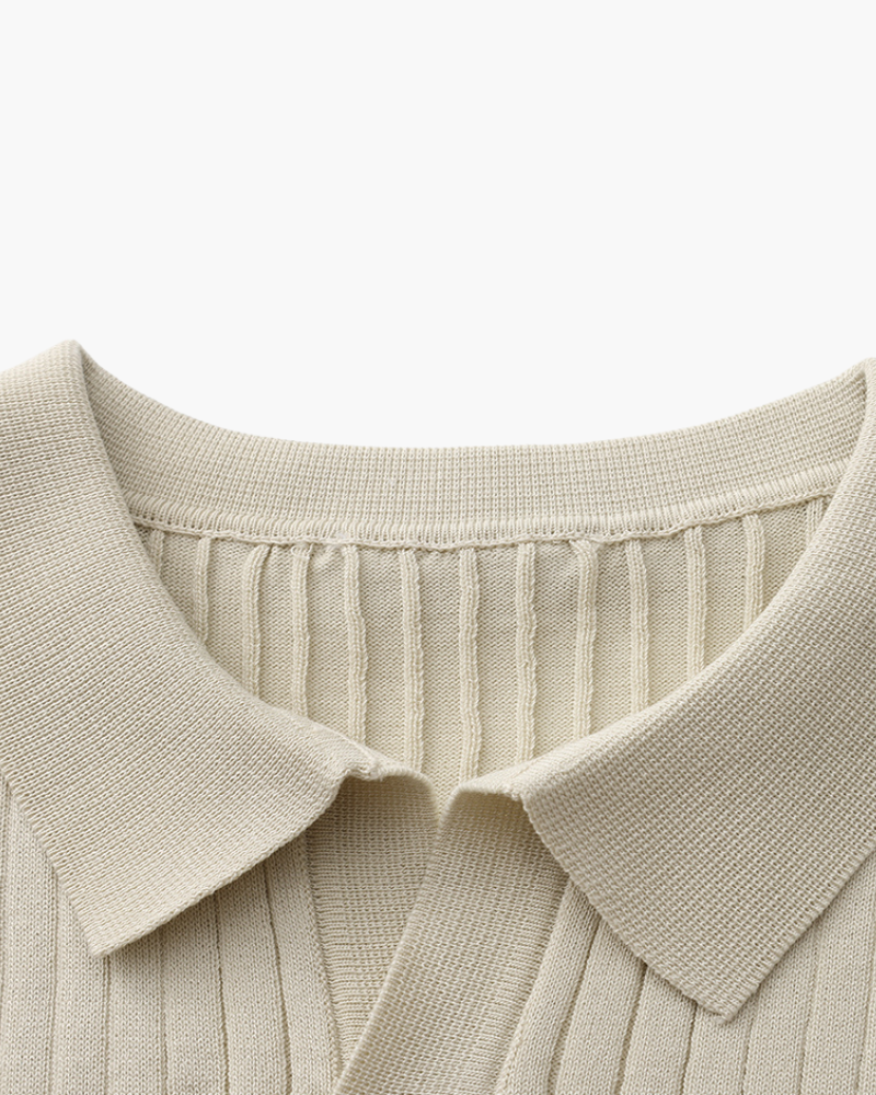 Polo Uomo in Maglia Coste Classica Vestibilità Regular