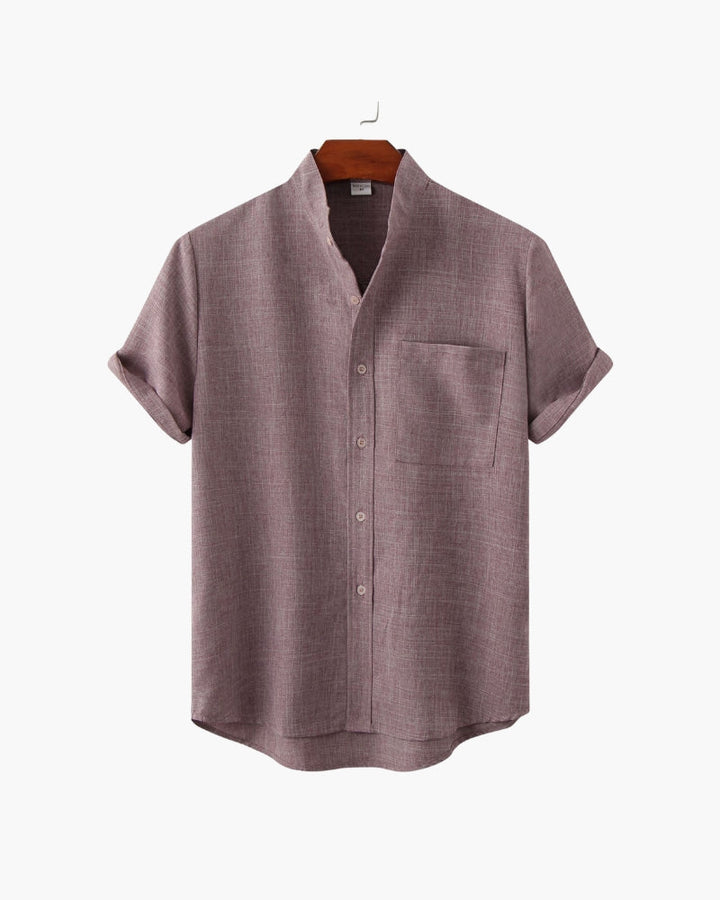 Camicia Uomo Colletto Mandarino Stile Essenziale Comfort