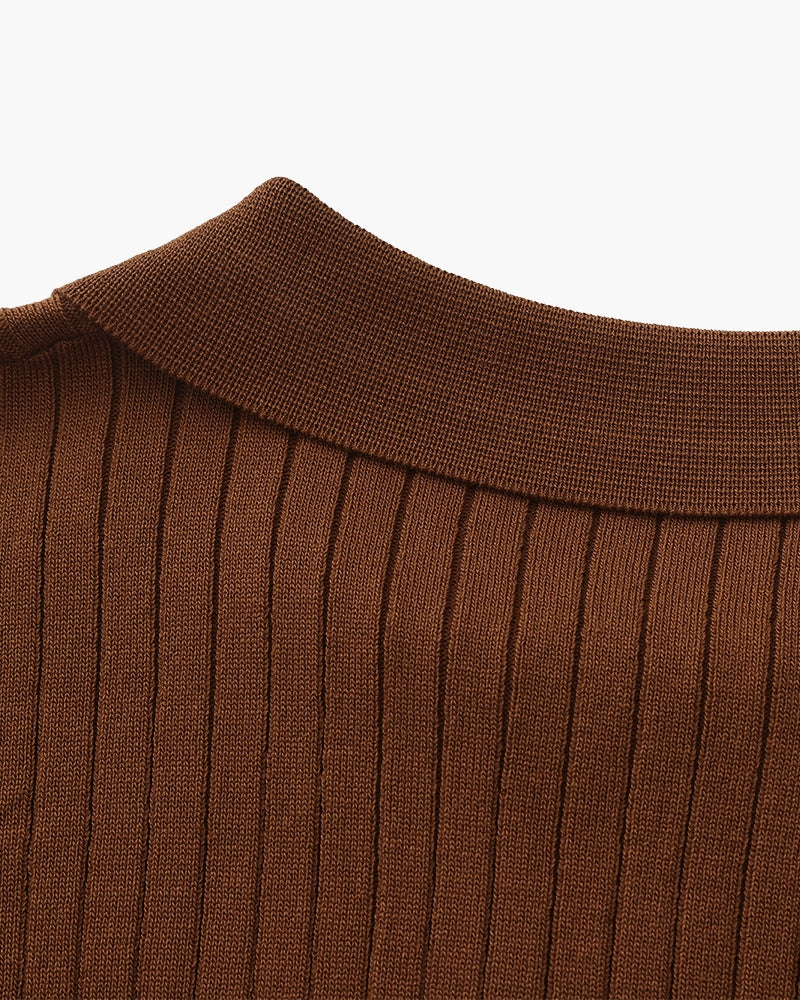 Polo Uomo in Maglia Coste Classica Vestibilità Regular