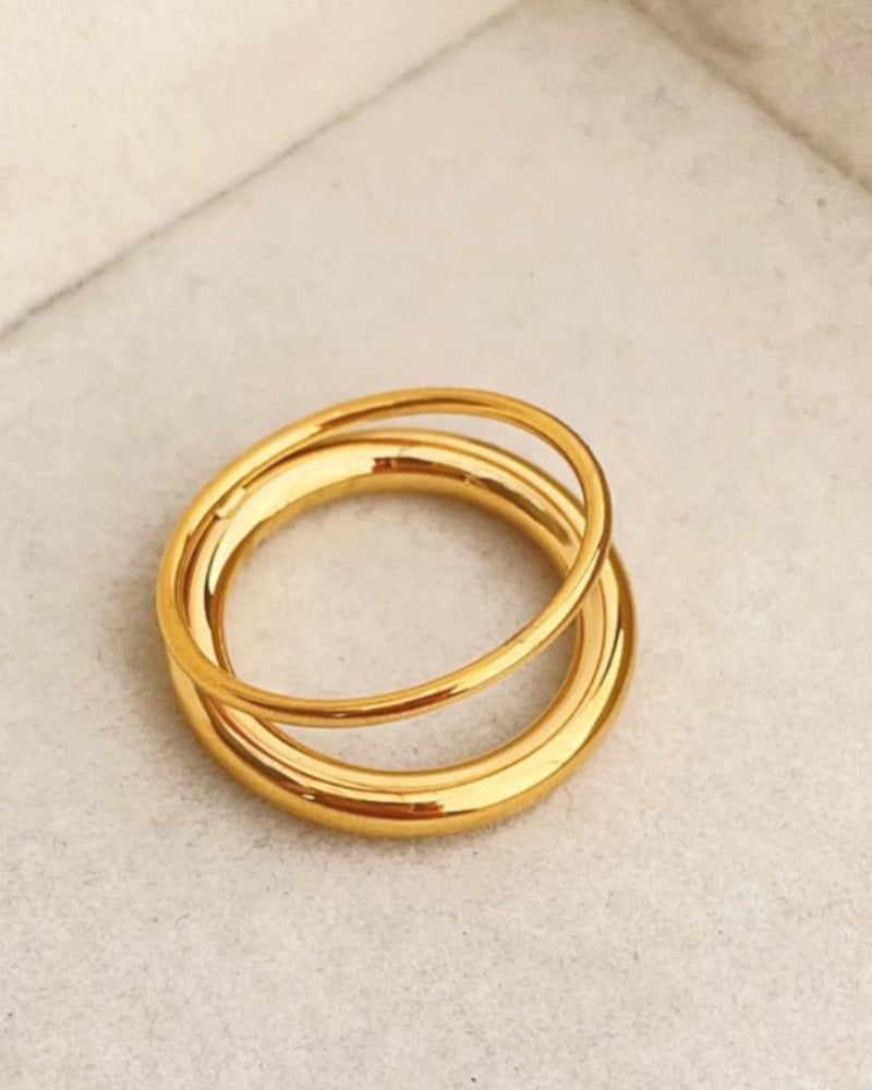 Anello Uomo Donna Acciaio Titanio Design Essenziale