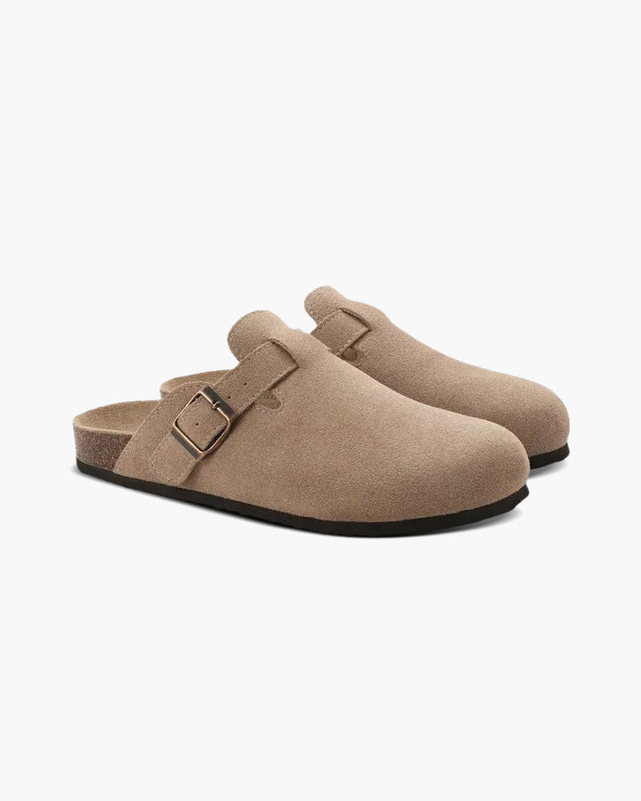 Mules Donna Mocassini Pelle Scamosciata Classici