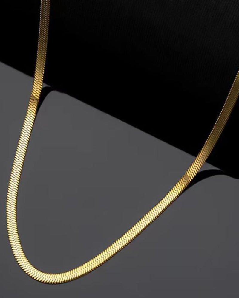 Collana Donna Catena Sottile Acciaio Inossidabile Minimalista
