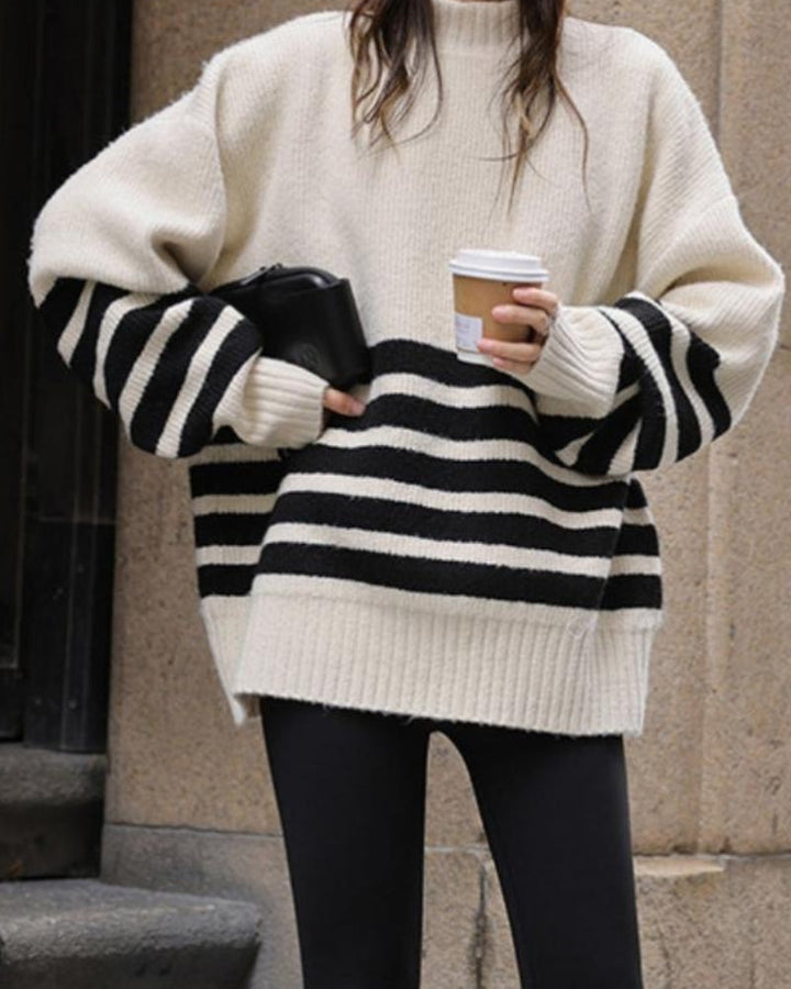 Maglione Donna Oversize Collo Alto Morbido