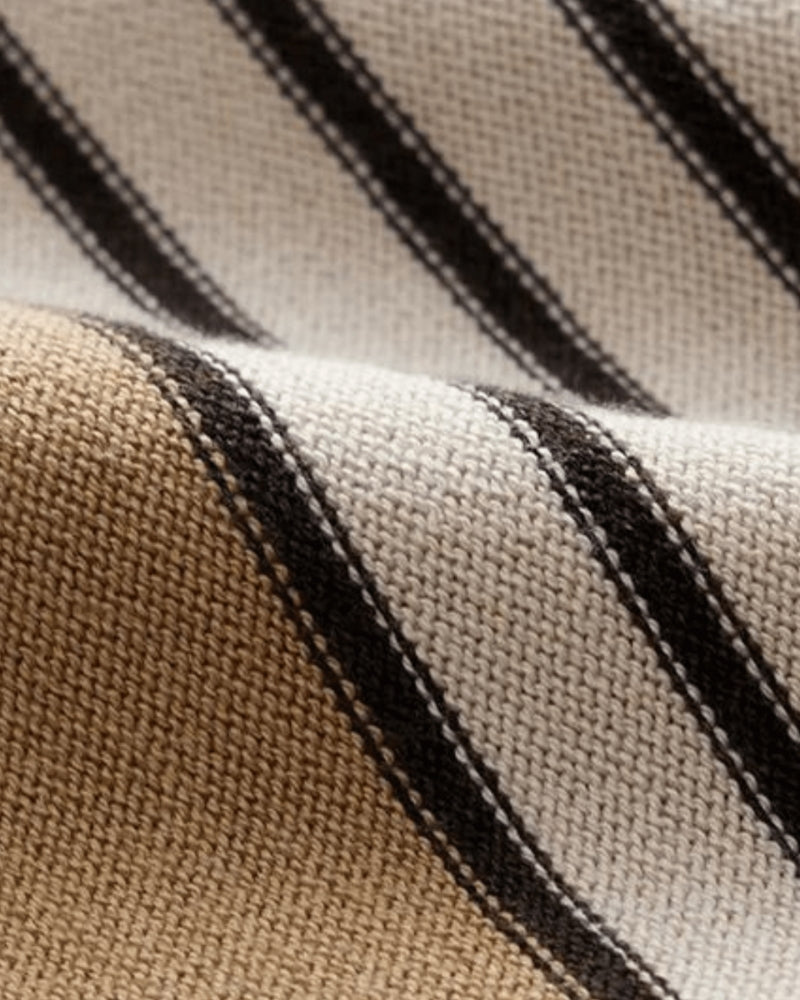 Polo Uomo in Maglia Knit a Righe Stile Raffinato