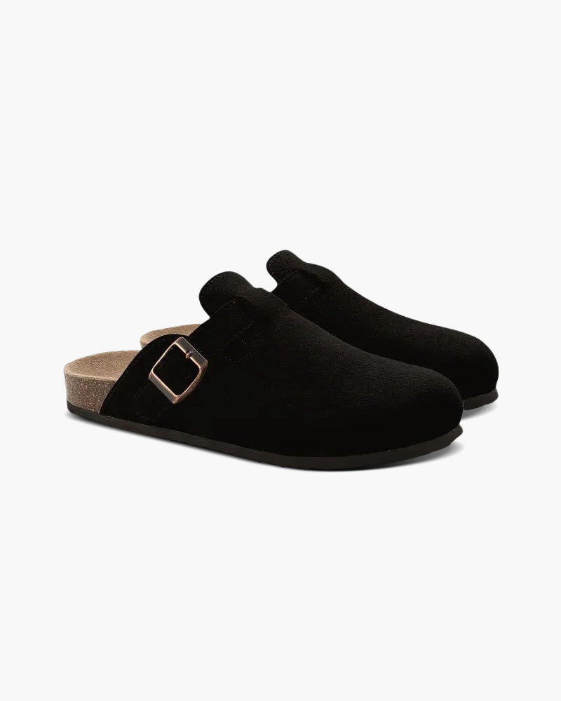 Mules Donna Mocassini Pelle Scamosciata Classici