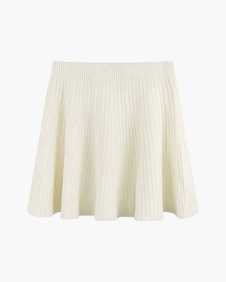 Gonna Mini Donna in Lana Pieghettata Stile Oxford Elegante