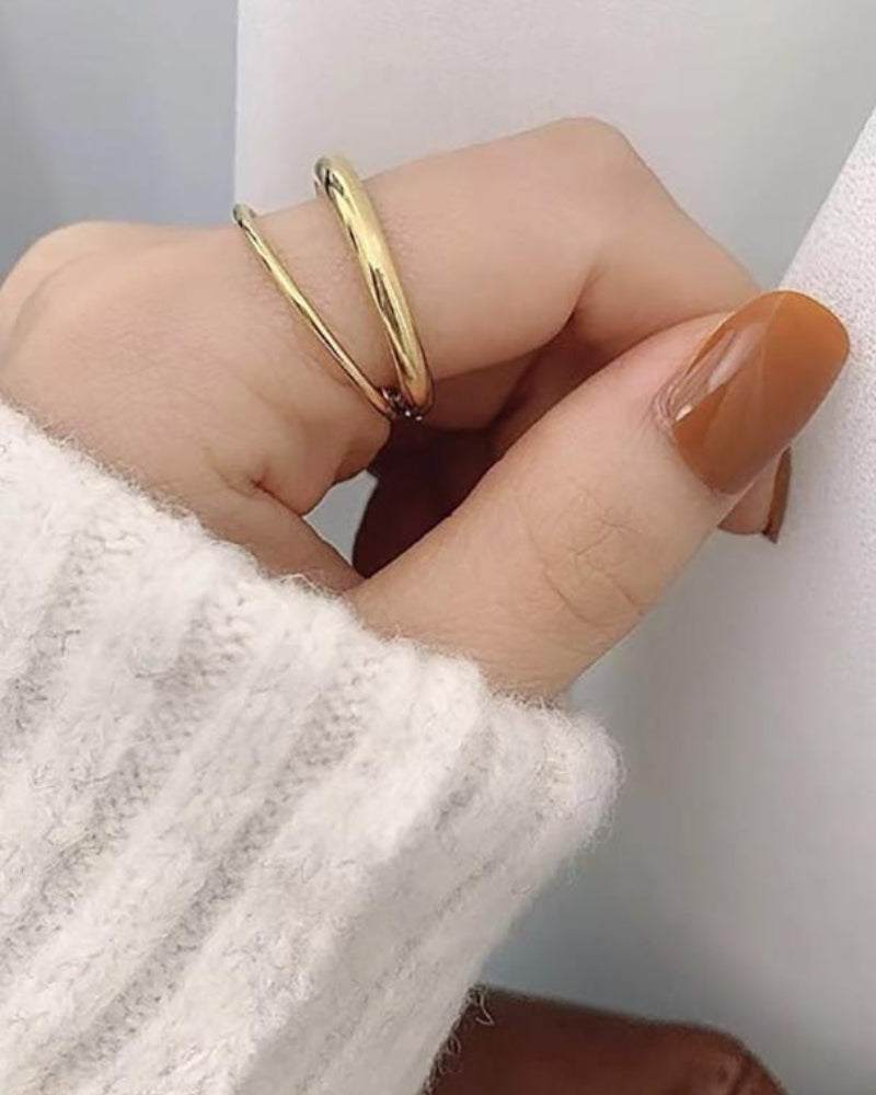 Anello Uomo Donna Acciaio Titanio Design Essenziale