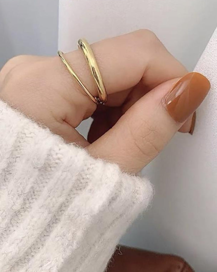 Anello Uomo Donna Acciaio Titanio Design Essenziale