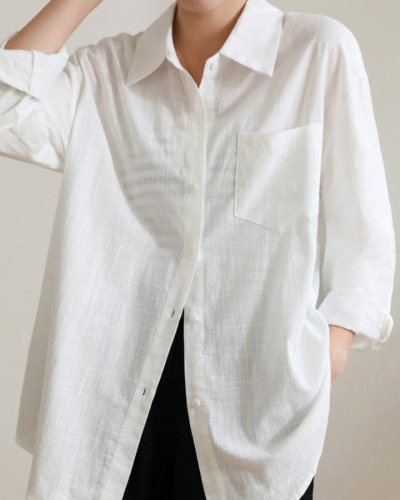 Camicia Donna in Lino Leggera Estiva Traspirante