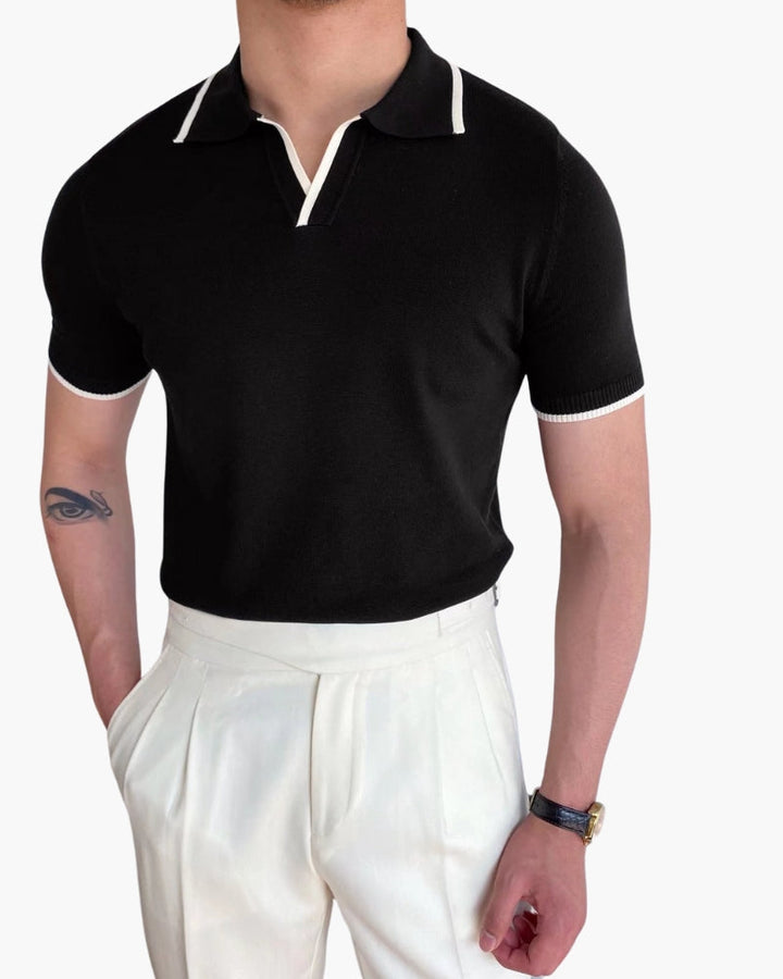Polo Uomo in Maglia Elegante Vestibilità Classica