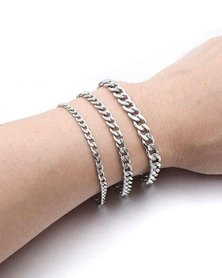 Bracciale Uomo Catena Acciaio Design Essenziale