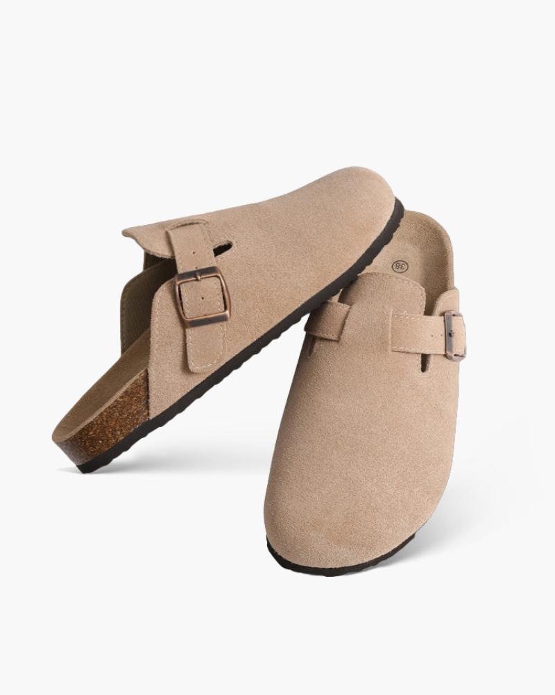 Mules Donna Mocassini Pelle Scamosciata Classici