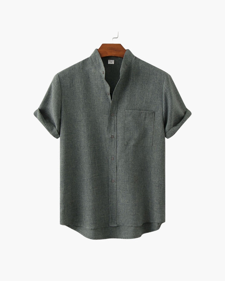 Camicia Uomo Colletto Mandarino Stile Essenziale Comfort