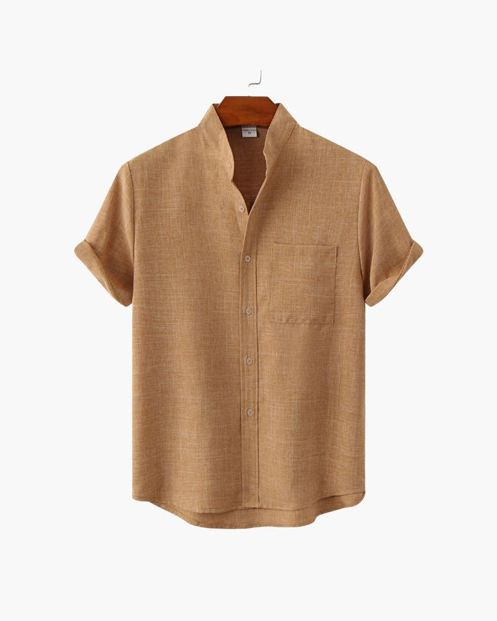 Camicia Uomo Colletto Mandarino Stile Essenziale Comfort