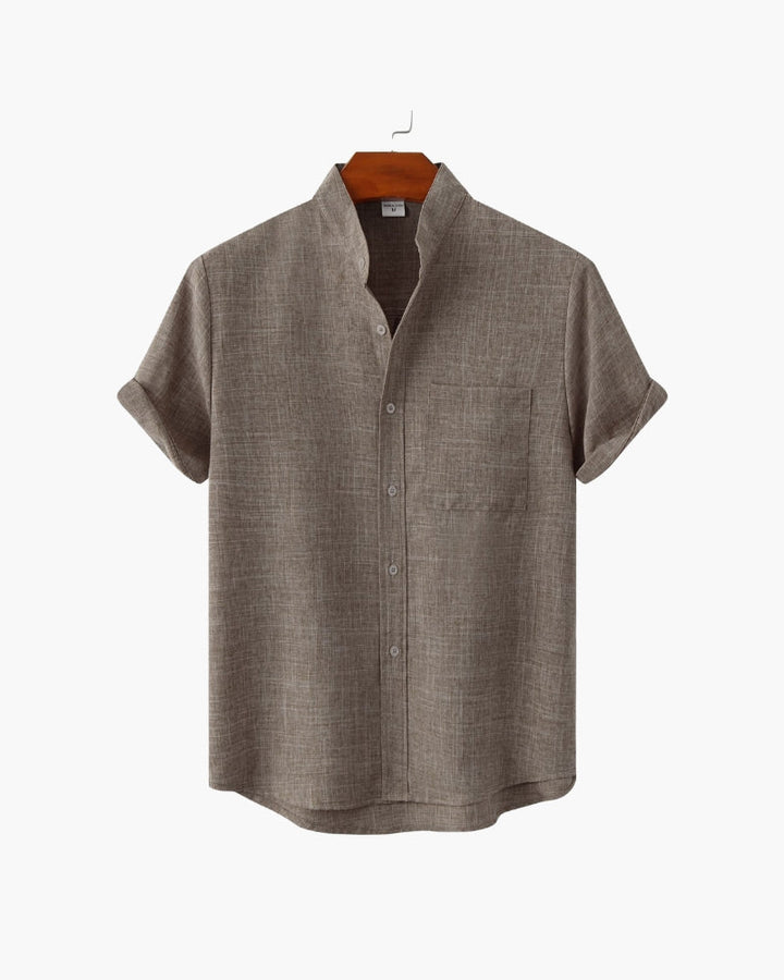 Camicia Uomo Colletto Mandarino Stile Essenziale Comfort