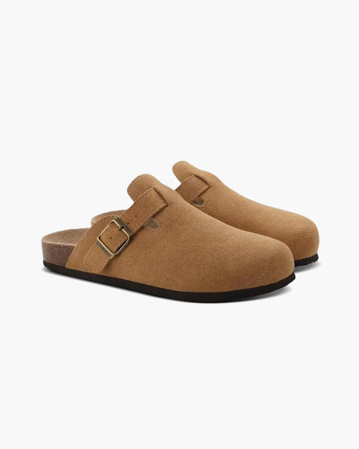 Mules Donna Mocassini Pelle Scamosciata Classici
