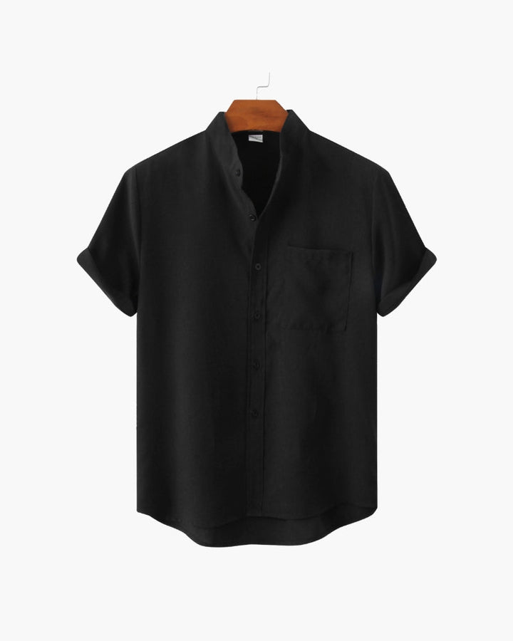 Camicia Uomo Colletto Mandarino Stile Essenziale Comfort