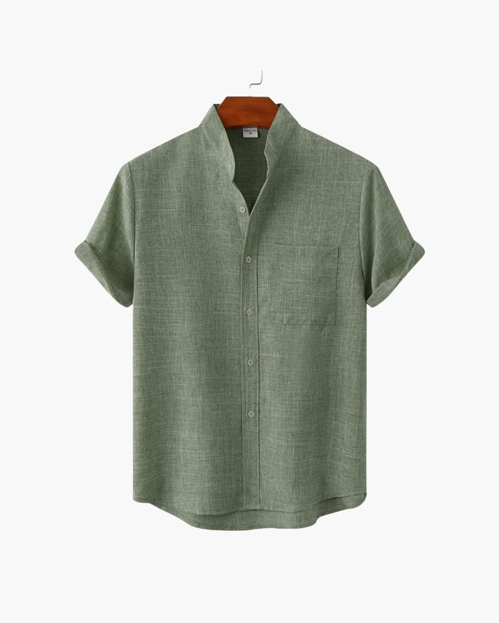Camicia Uomo Colletto Mandarino Stile Essenziale Comfort - Vesarelli