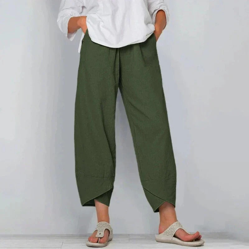 Pantaloni Donna Estivi Tessuto Leggero Vestibilità Comoda