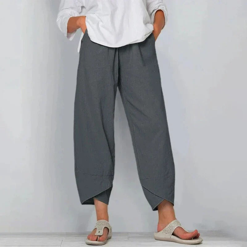 Pantaloni Donna Estivi Tessuto Leggero Vestibilità Comoda