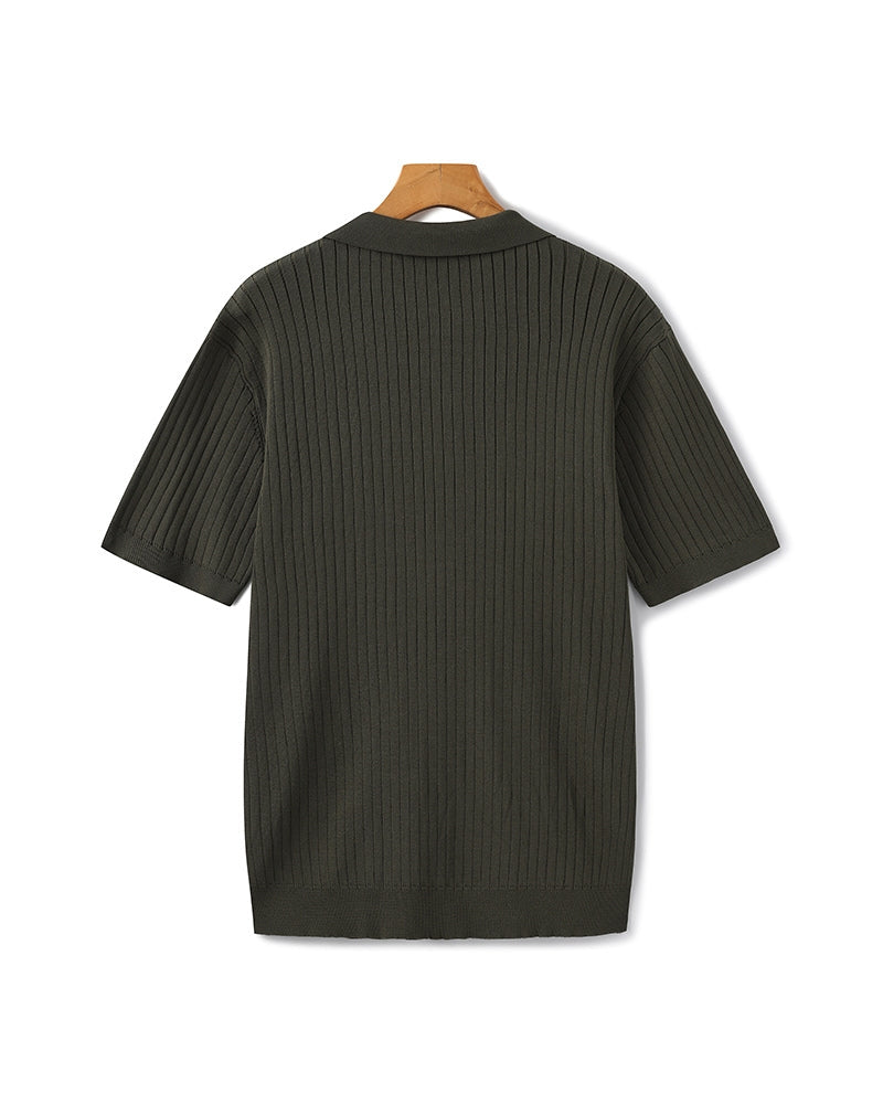 Polo Uomo in Maglia Coste Classica Vestibilità Regular
