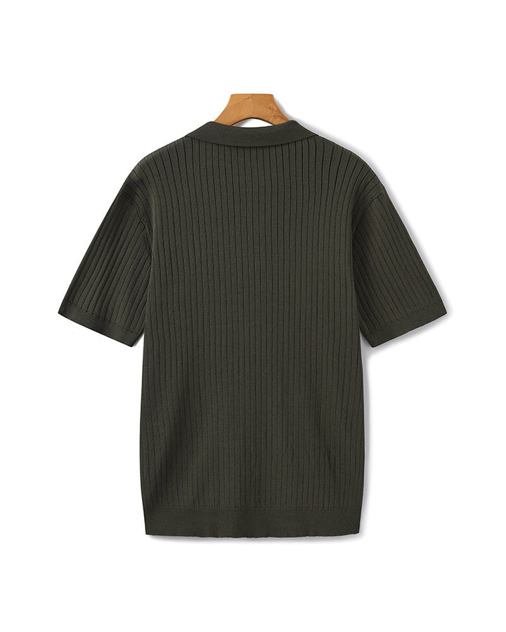Polo Uomo in Maglia Coste Classica Vestibilità Regular
