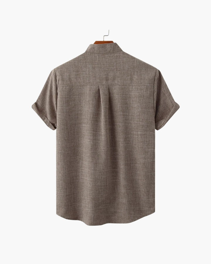 Camicia Uomo Colletto Mandarino Stile Essenziale Comfort
