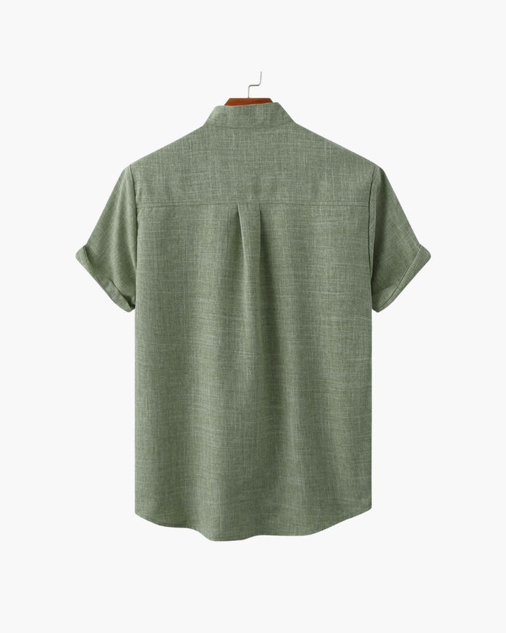 Camicia Uomo Colletto Mandarino Stile Essenziale Comfort