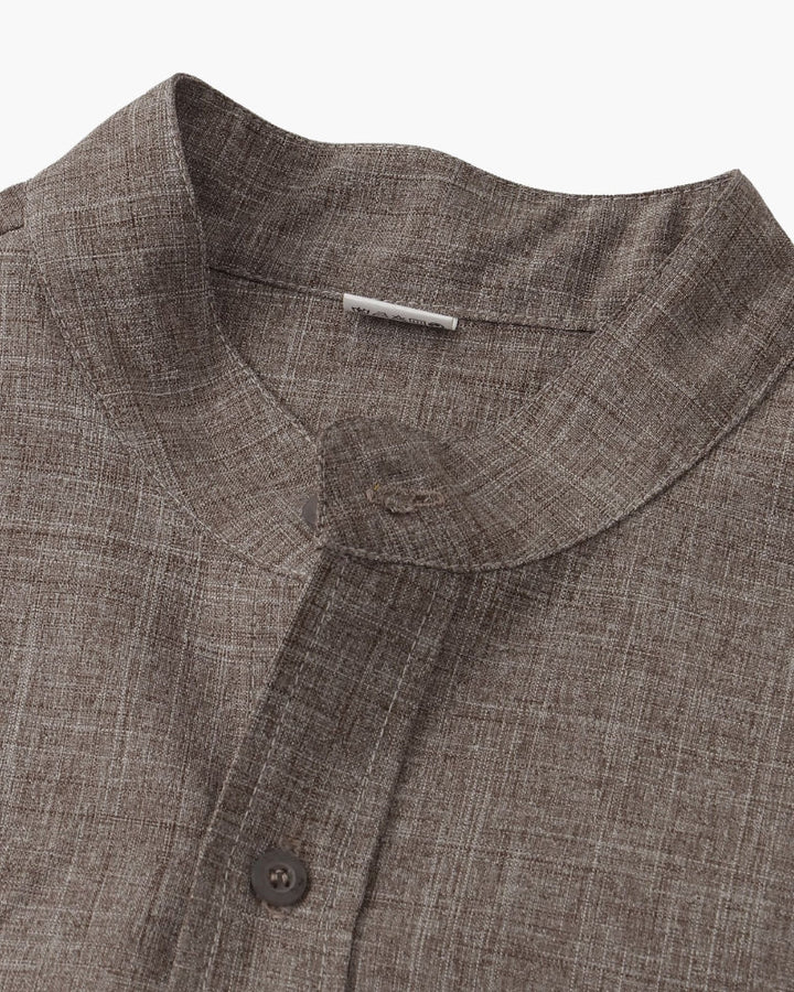 Camicia Uomo Colletto Mandarino Stile Essenziale Comfort