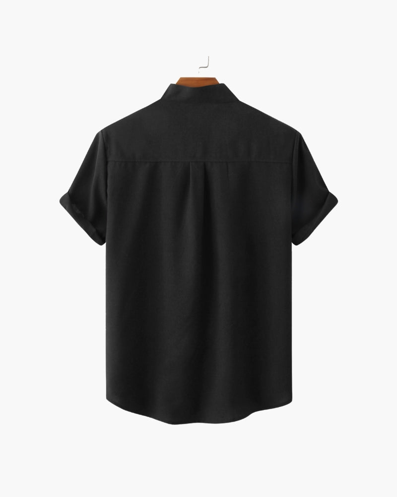 Camicia Uomo Colletto Mandarino Stile Essenziale Comfort