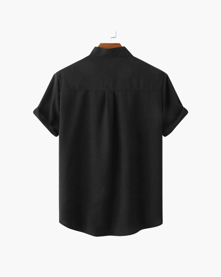 Camicia Uomo Colletto Mandarino Stile Essenziale Comfort