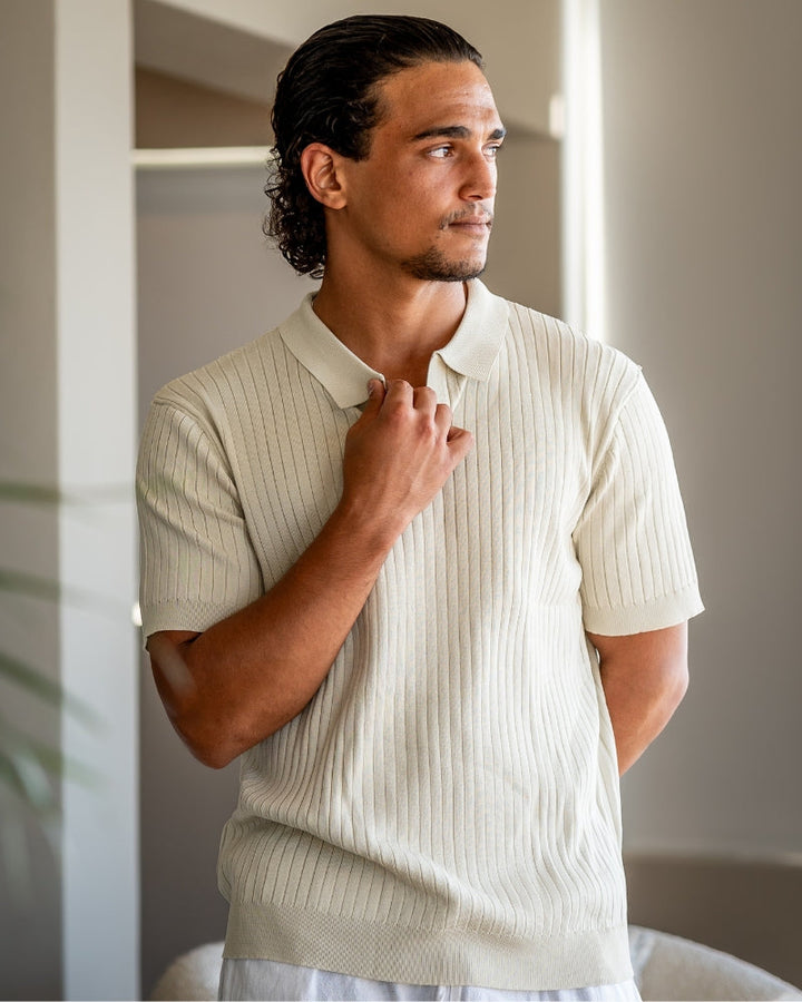Polo Uomo in Maglia Coste Classica Vestibilità Regular